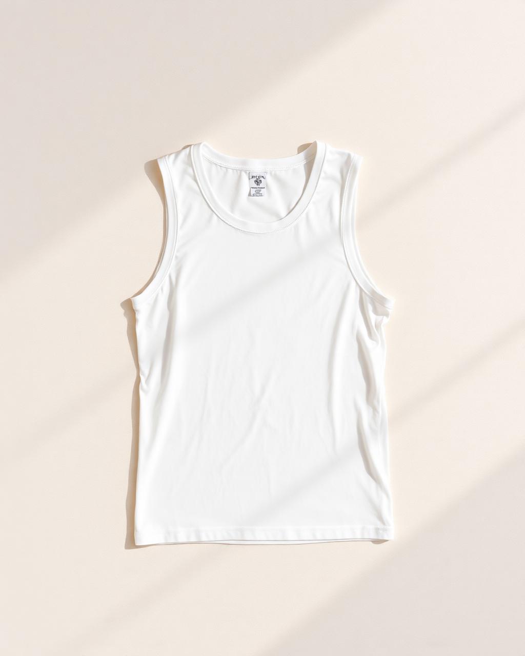 Muscle Shirt — White / Relaxed fit / Low-cut armholes